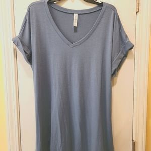 Zenana cuffed short sleeve top